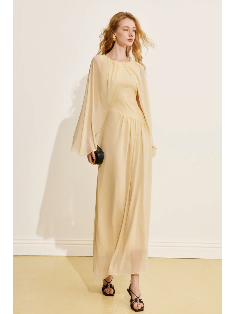 Sheer Elegant Shawl Dress