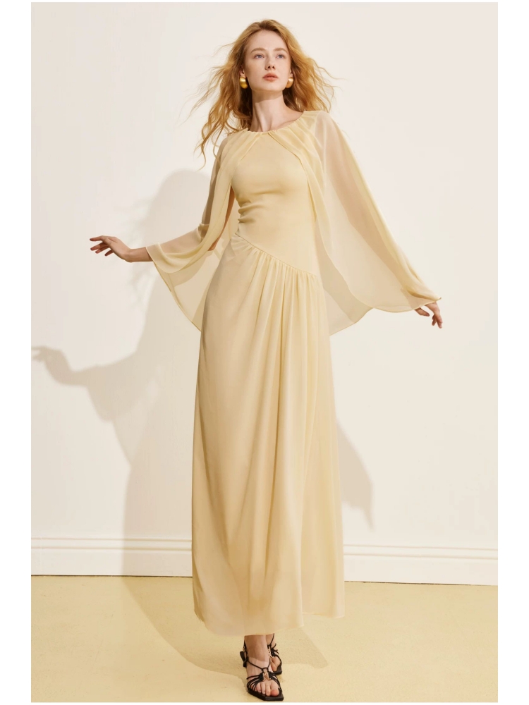 Sheer Elegant Shawl Dress