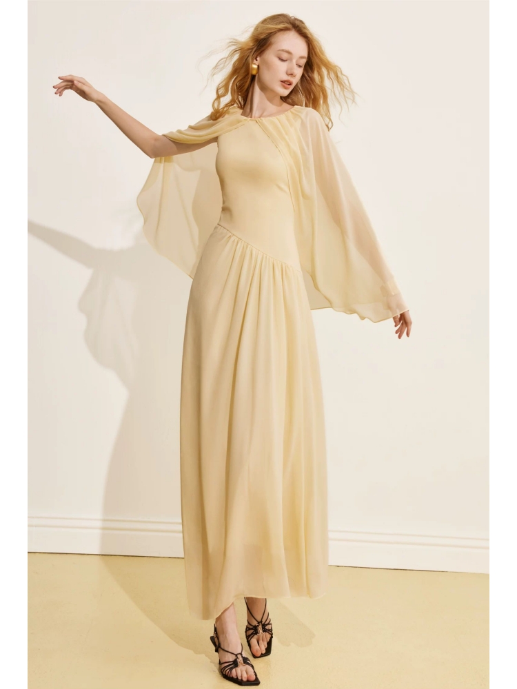 Sheer Elegant Shawl Dress