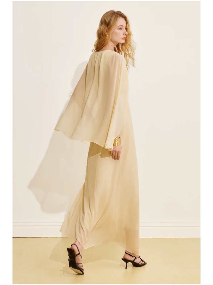 Sheer Elegant Shawl Dress