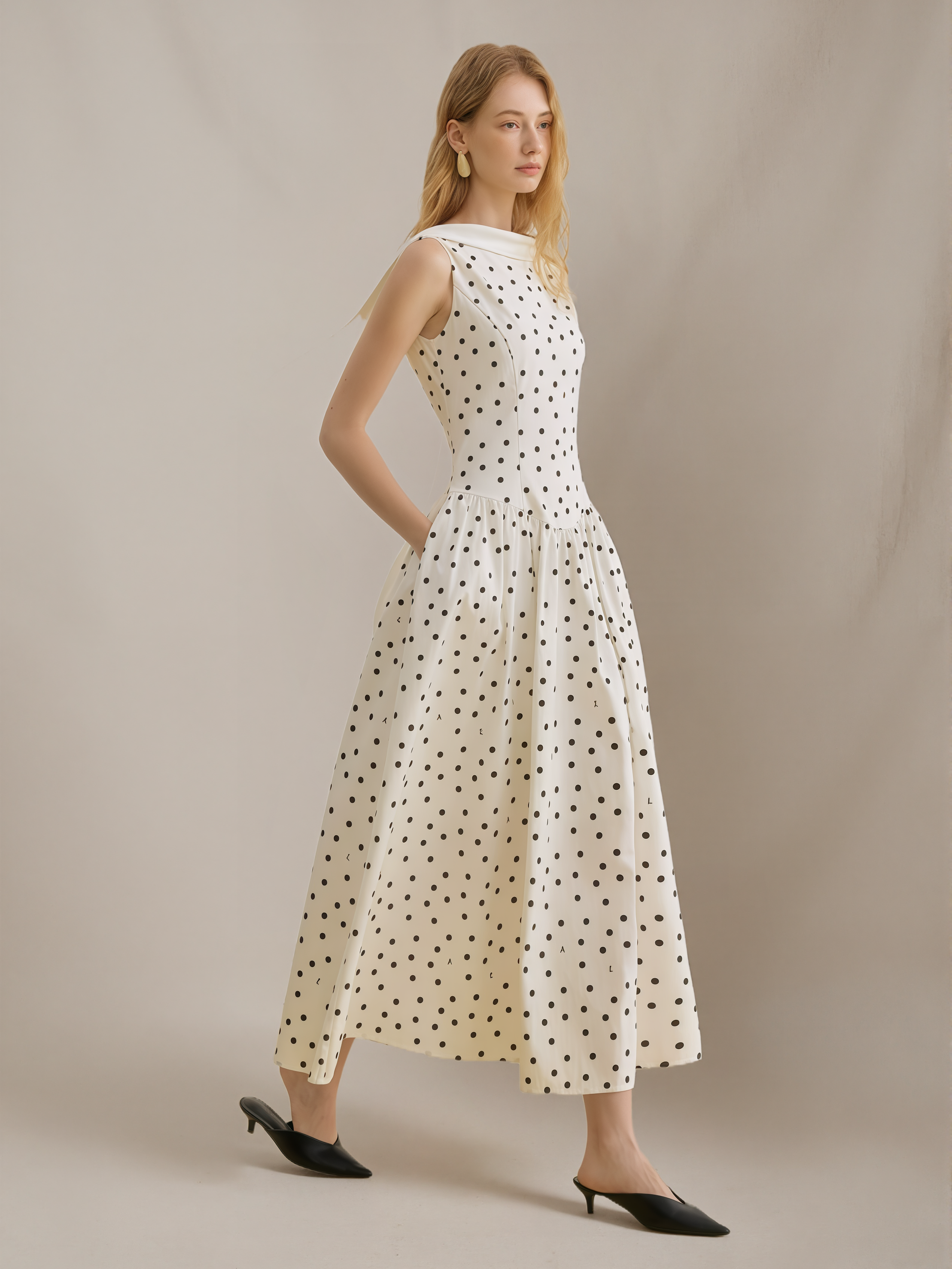 Polka Dot Ribbon Dress