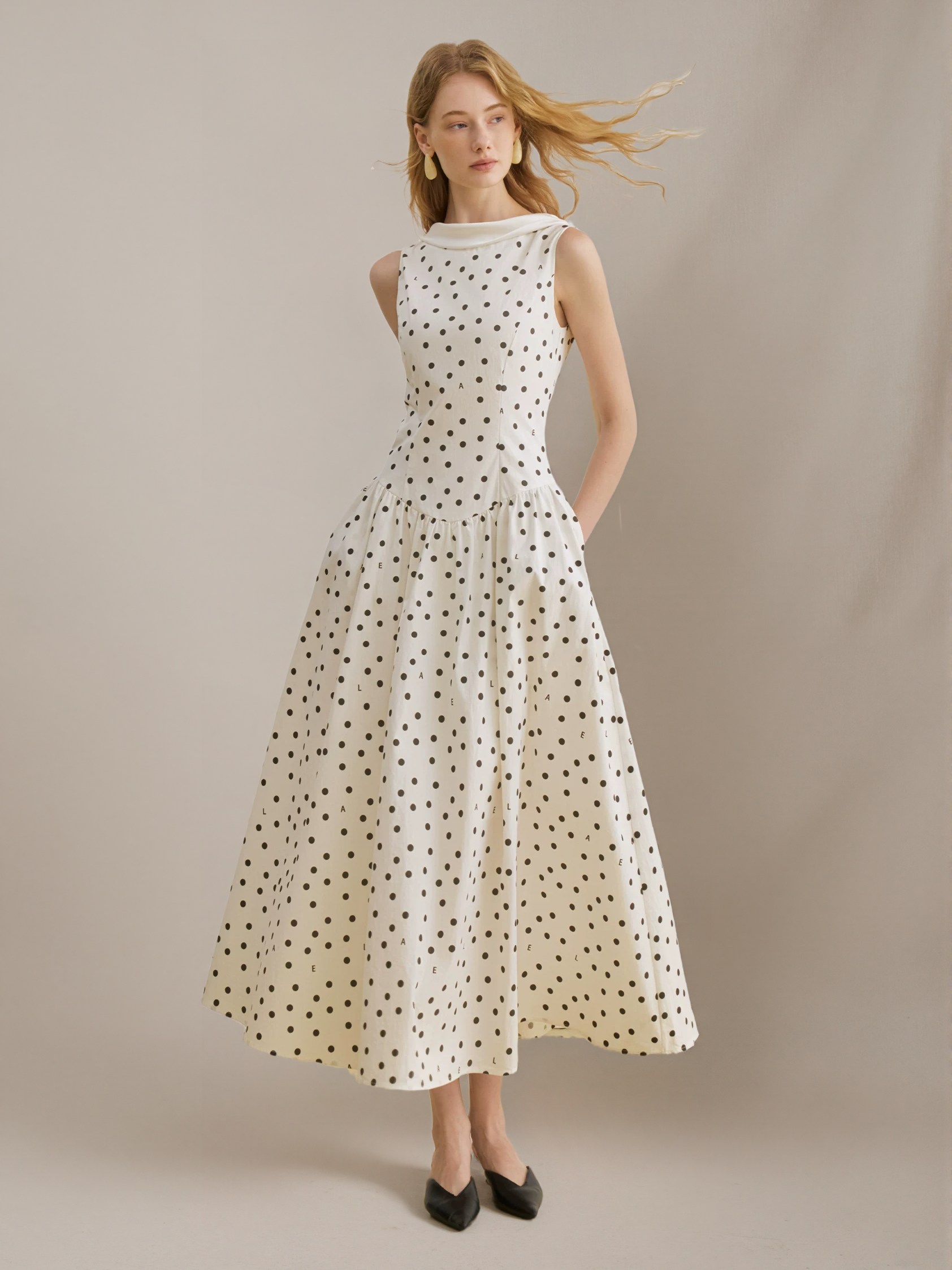 Polka Dot Ribbon Dress