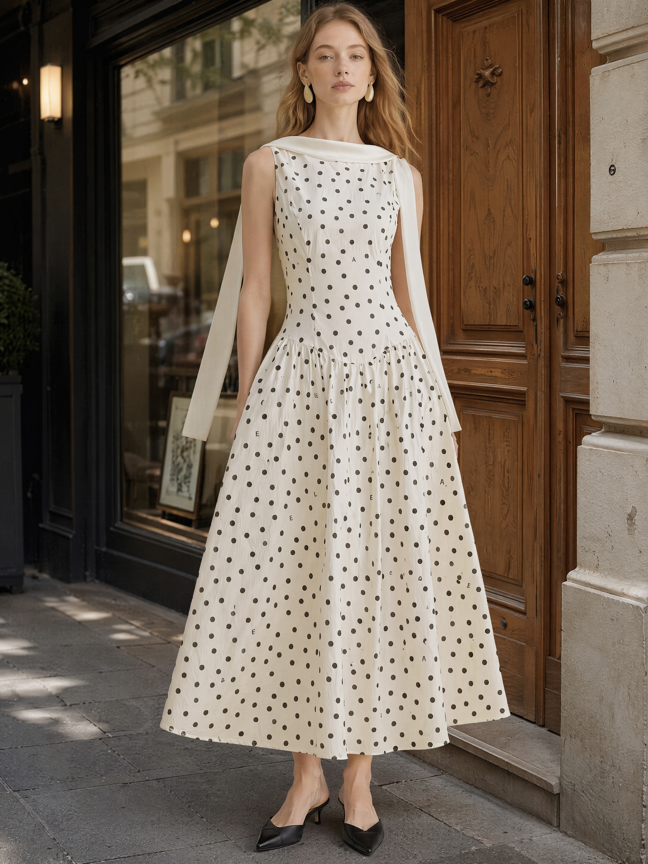 Polka Dot Ribbon Dress
