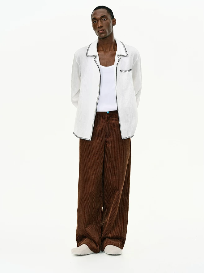 Color-block Collared Shirt