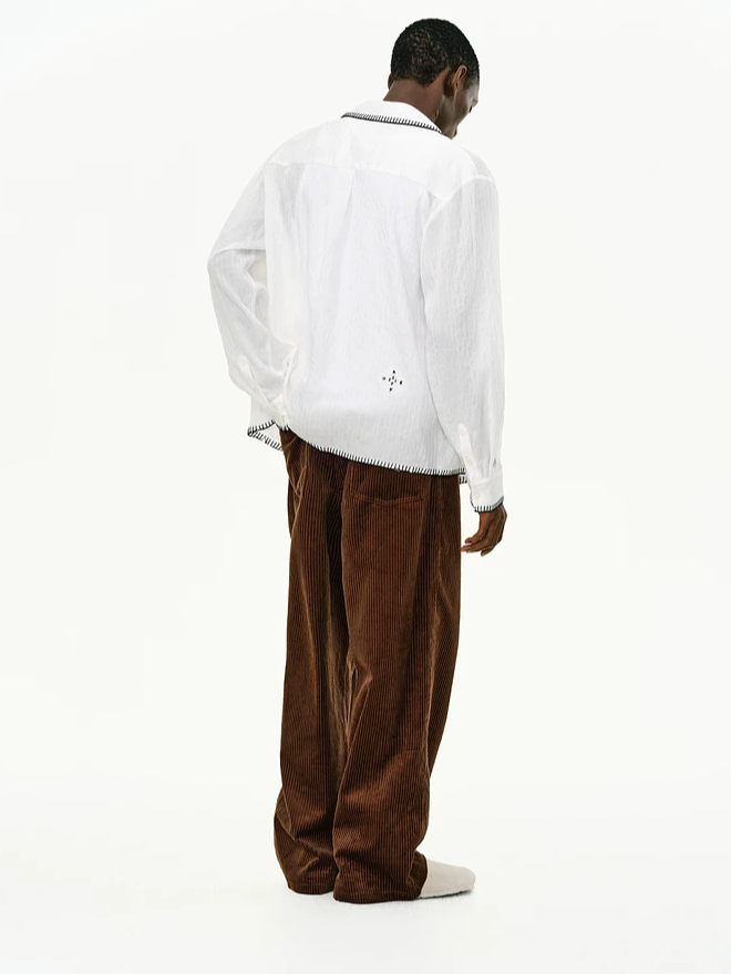 Color-block Collared Shirt