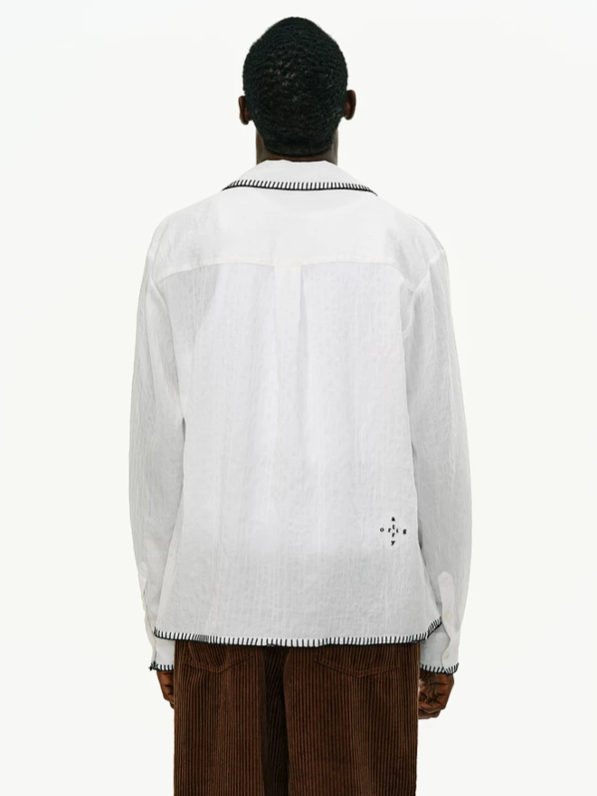 Color-block Collared Shirt