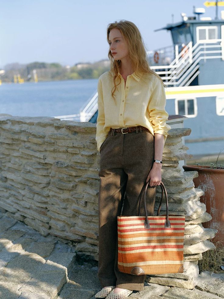 Cotton Linen Straight Leg Pants