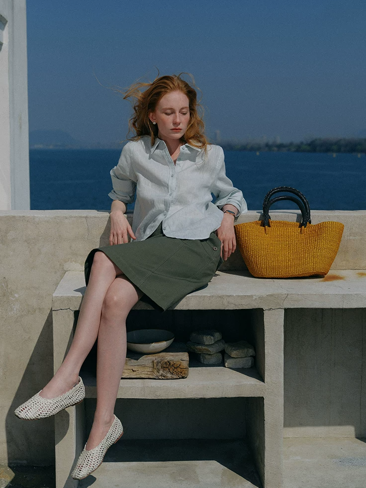 Mid-waist Straight Skirt