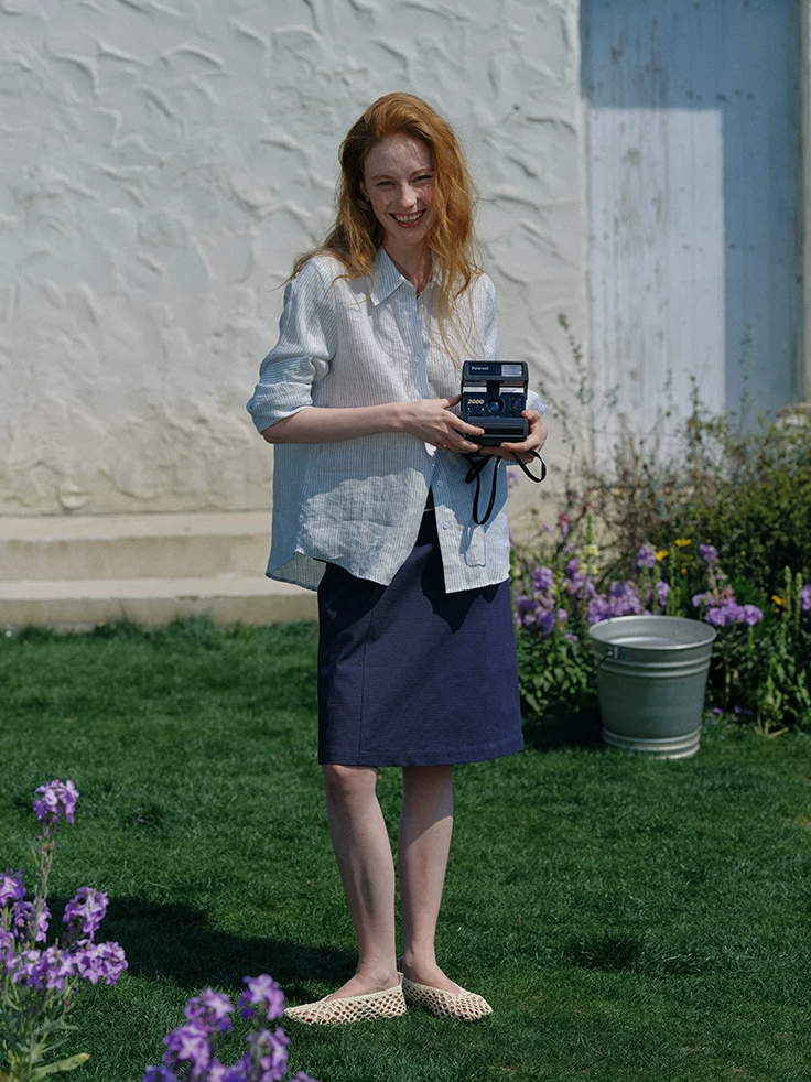 Mid-waist Straight Skirt
