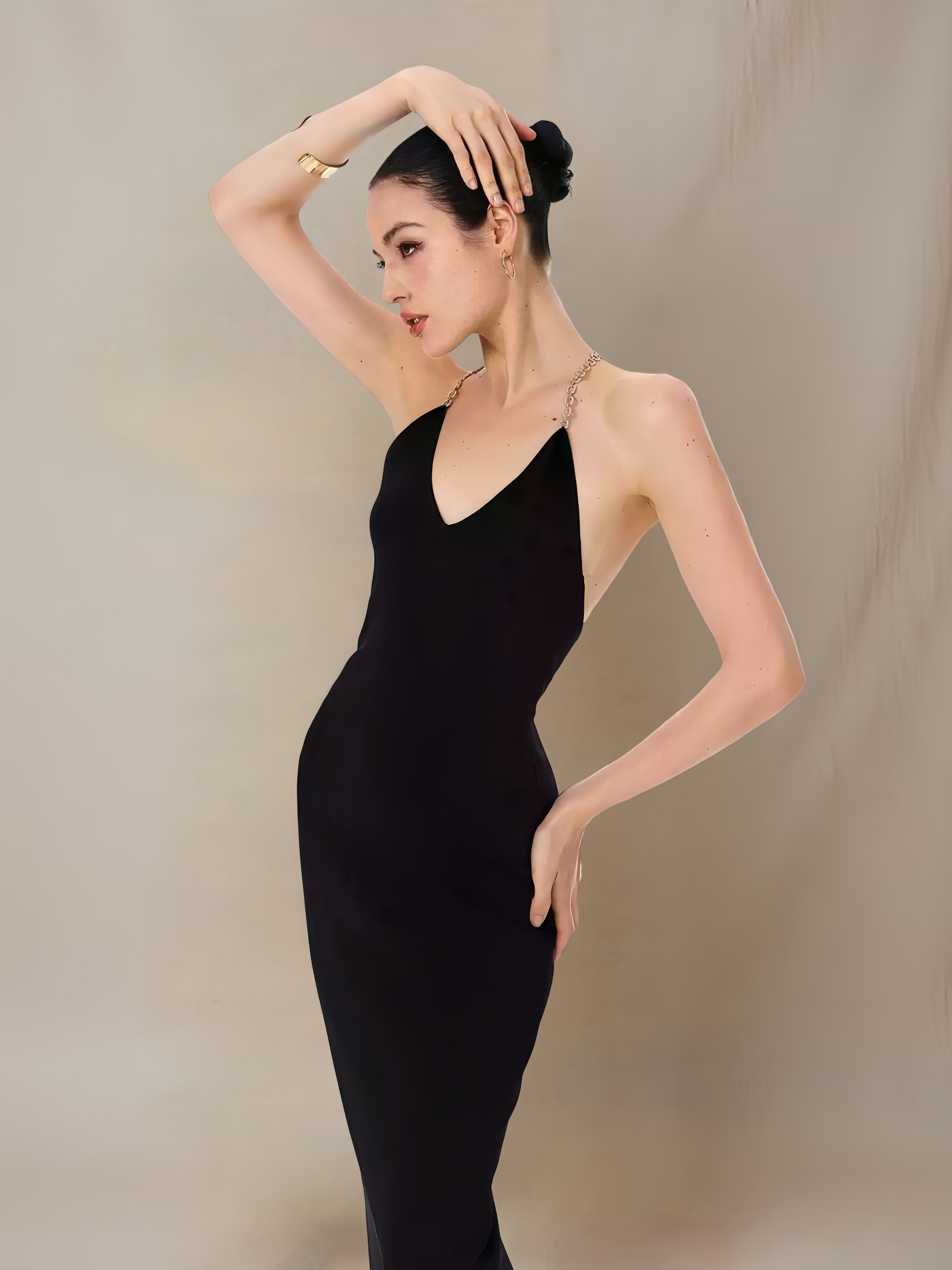 "Gatsby Soirée" Fitted Knit Cami Dress