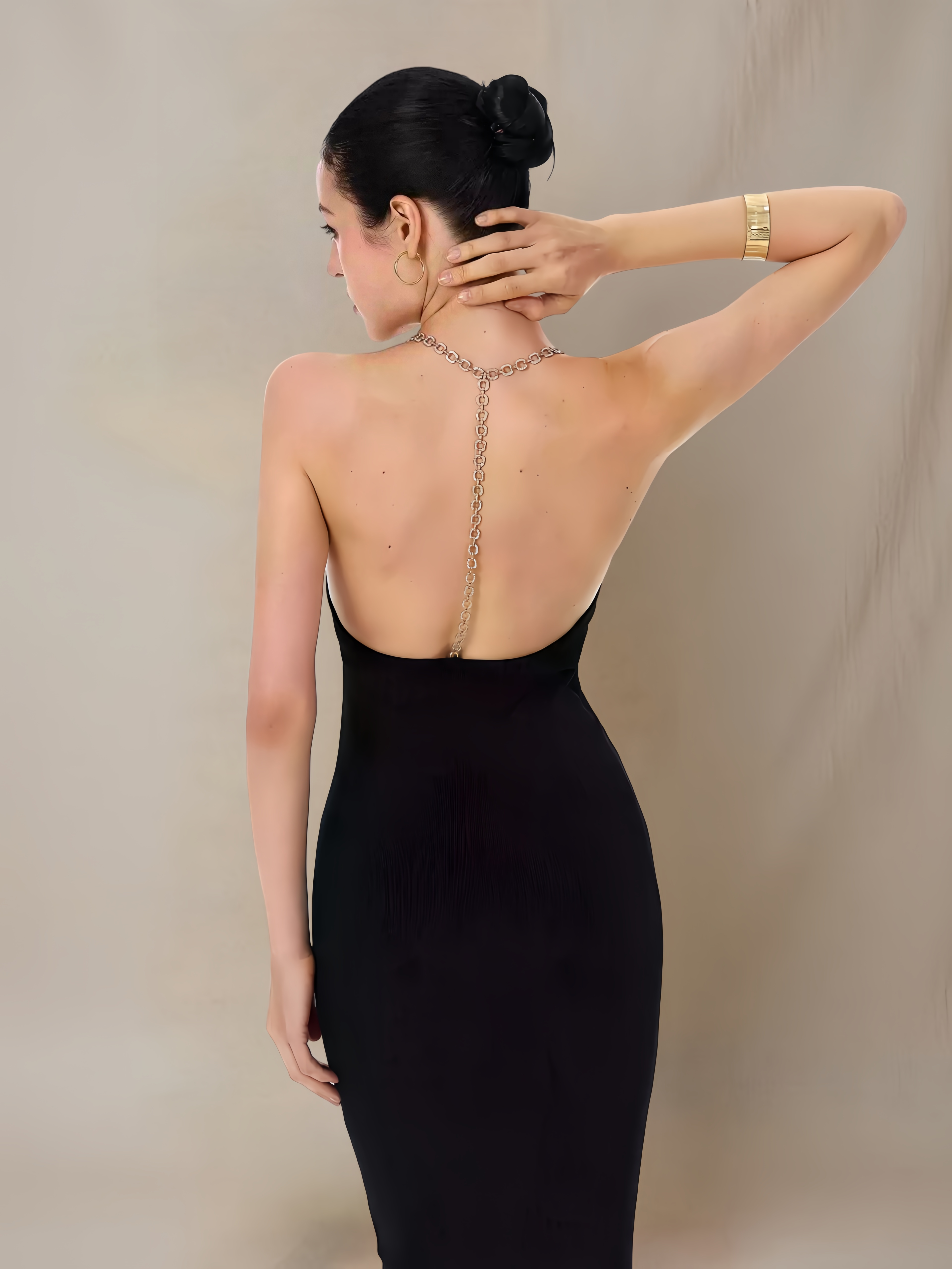 "Gatsby Soirée" Fitted Knit Cami Dress