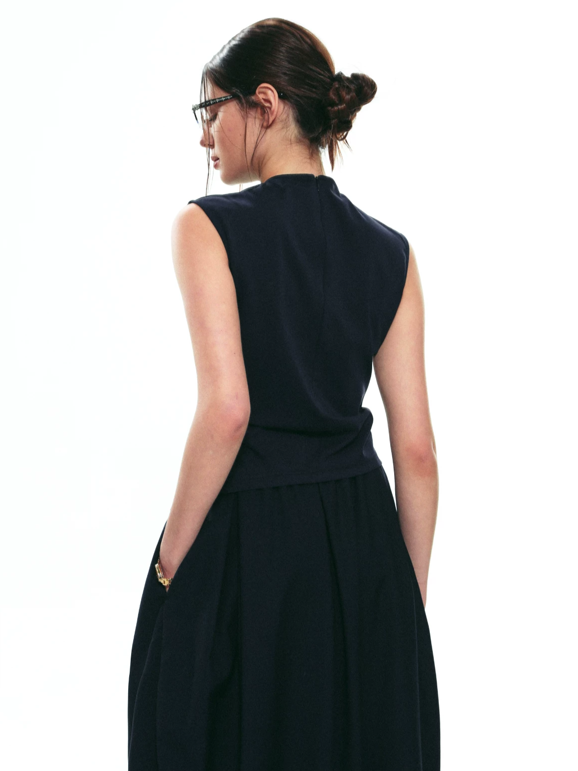 Sleeveless Cable-Knit Vest Set