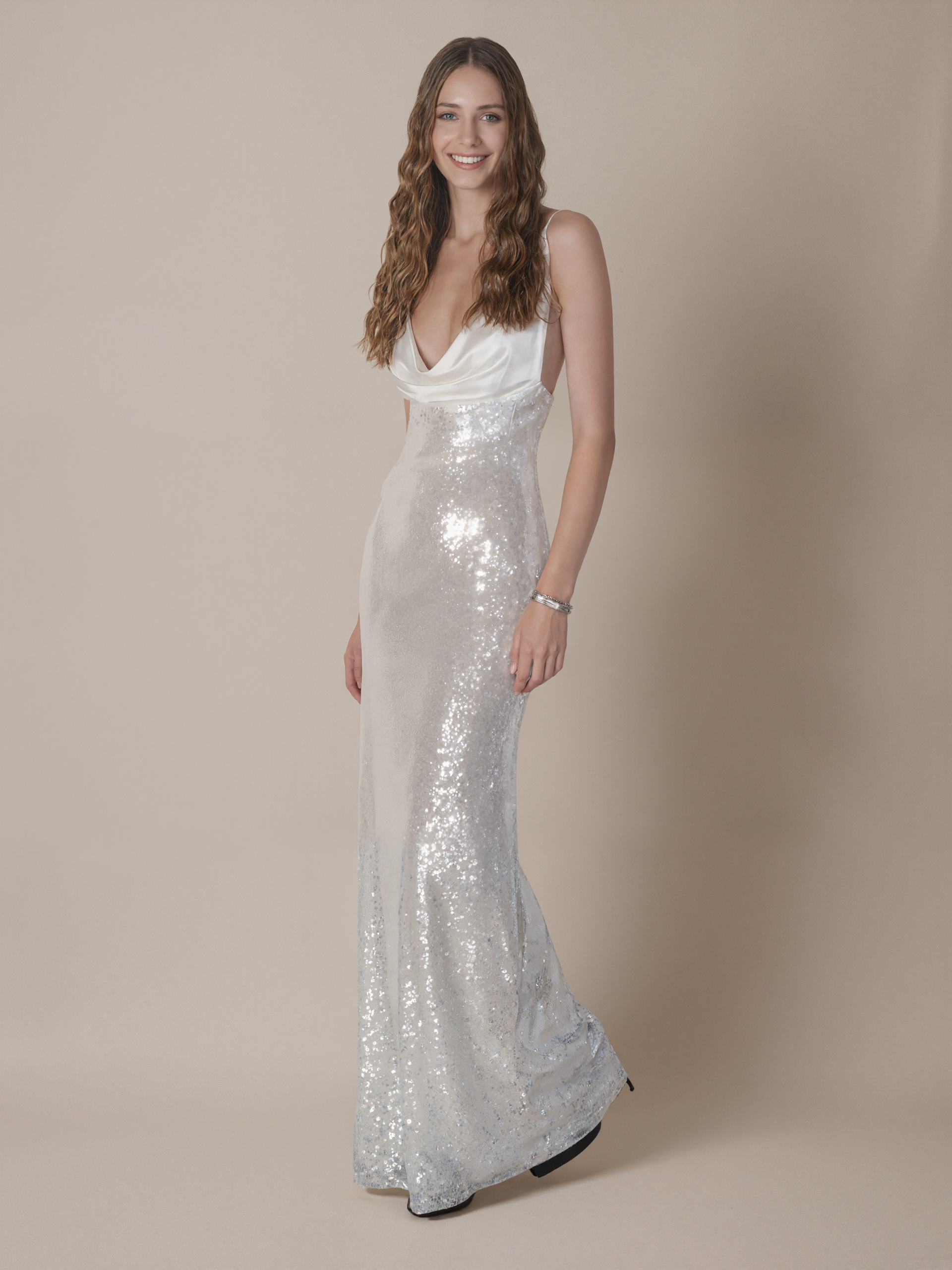 Elegant Sequined Slip Dress