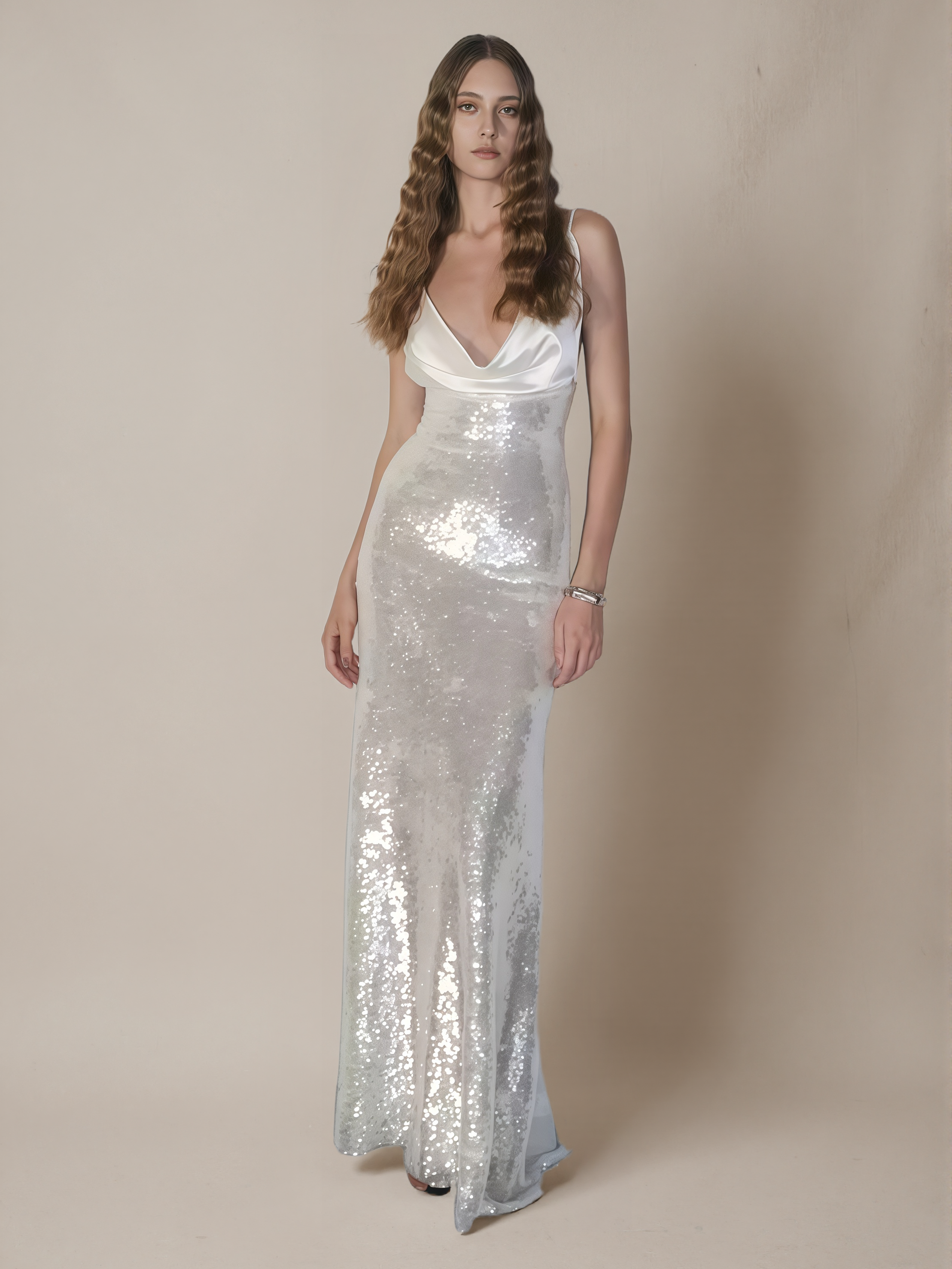 Elegant Sequined Slip Dress