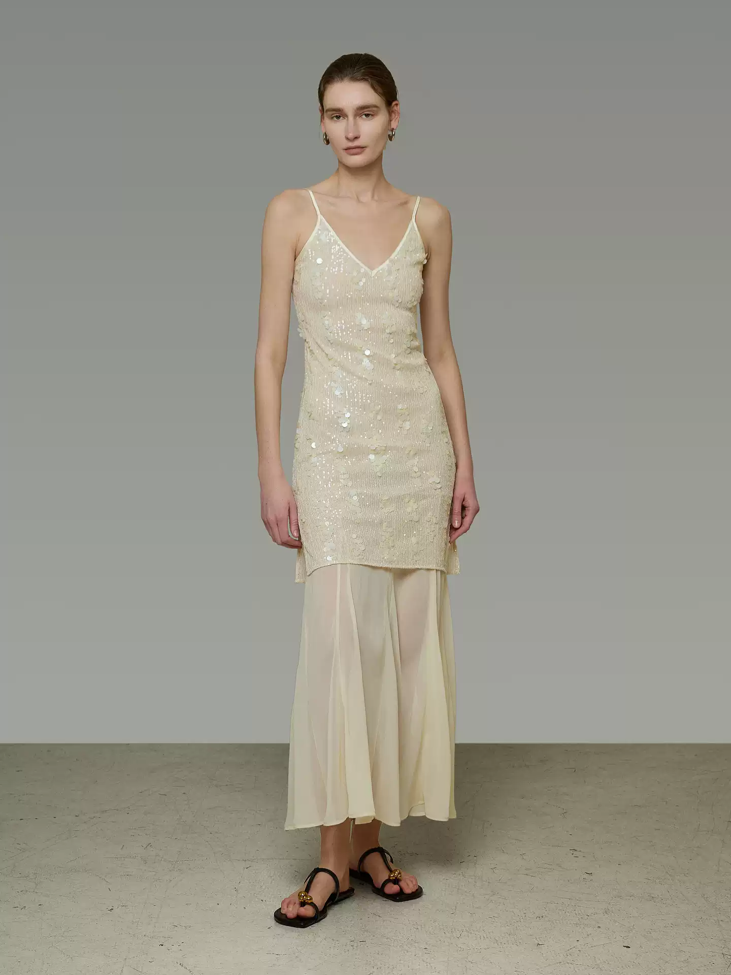 Sequined Patchwork Dress