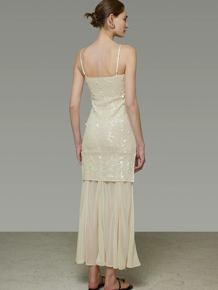 Sequined Patchwork Dress