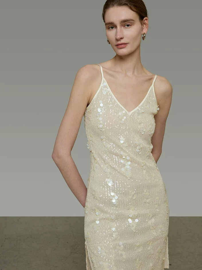 Sequined Patchwork Dress