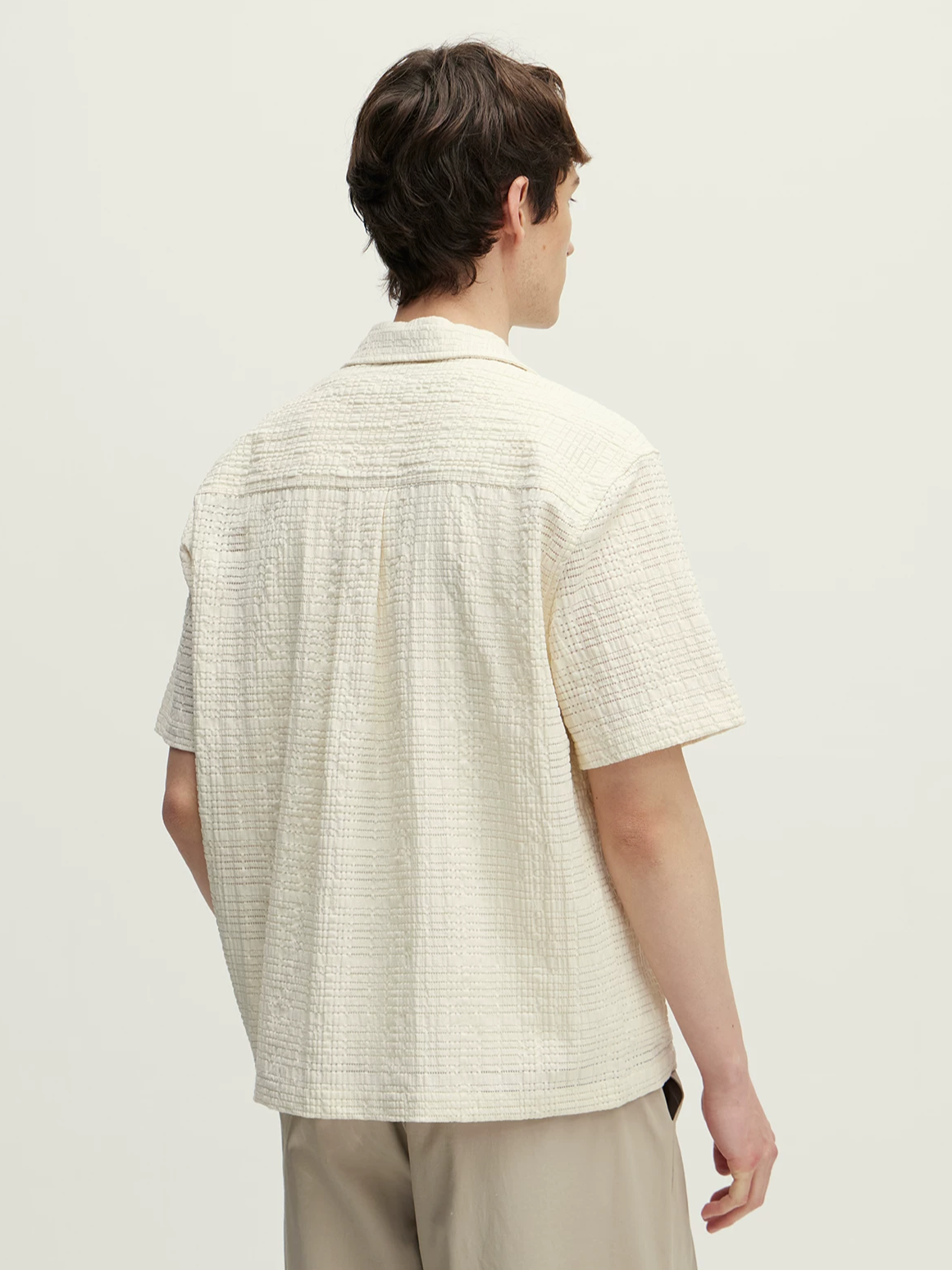 Plaid Cutout Short-sleeved Shirt