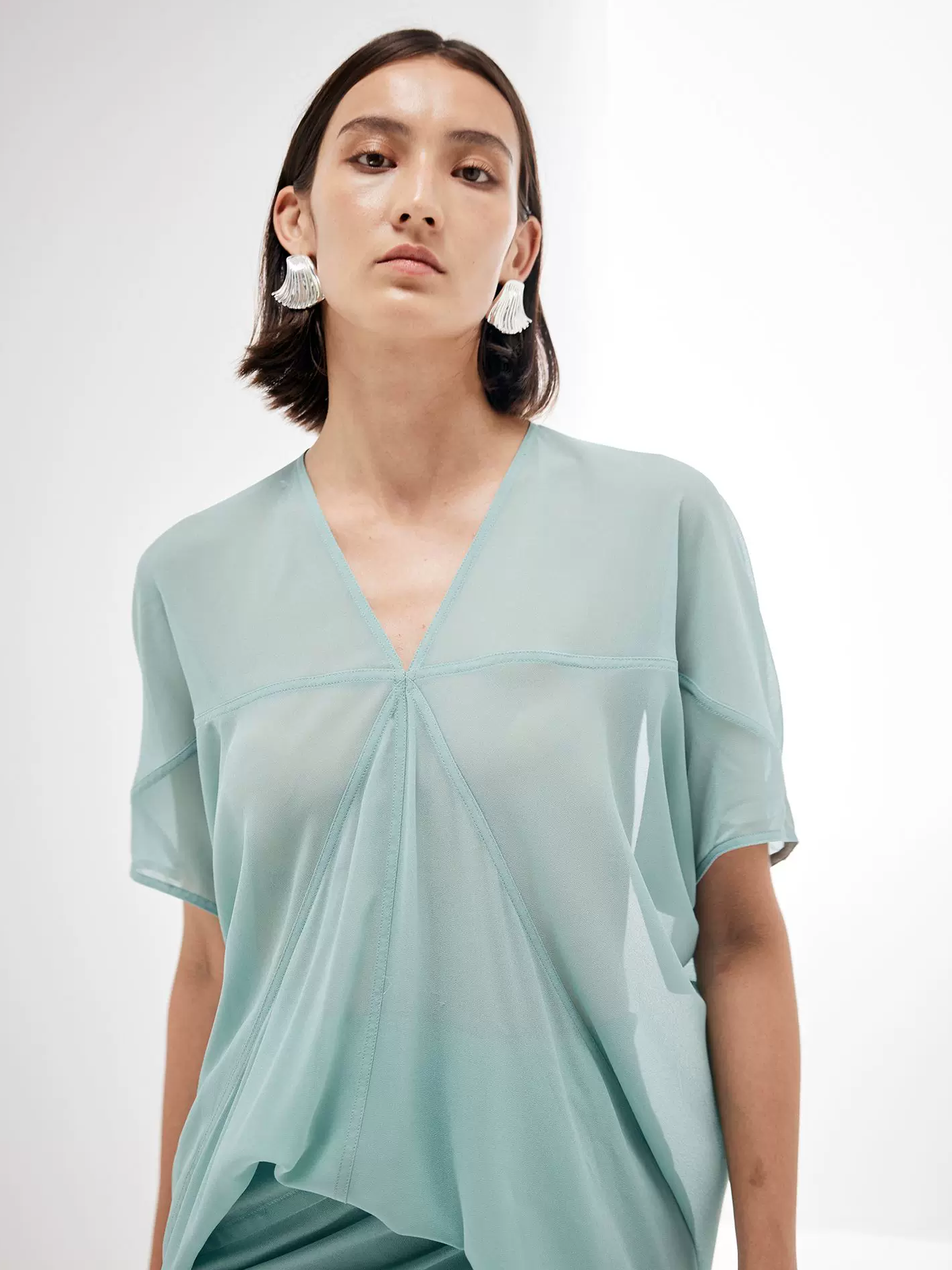 Flowing Cut Sheer Top