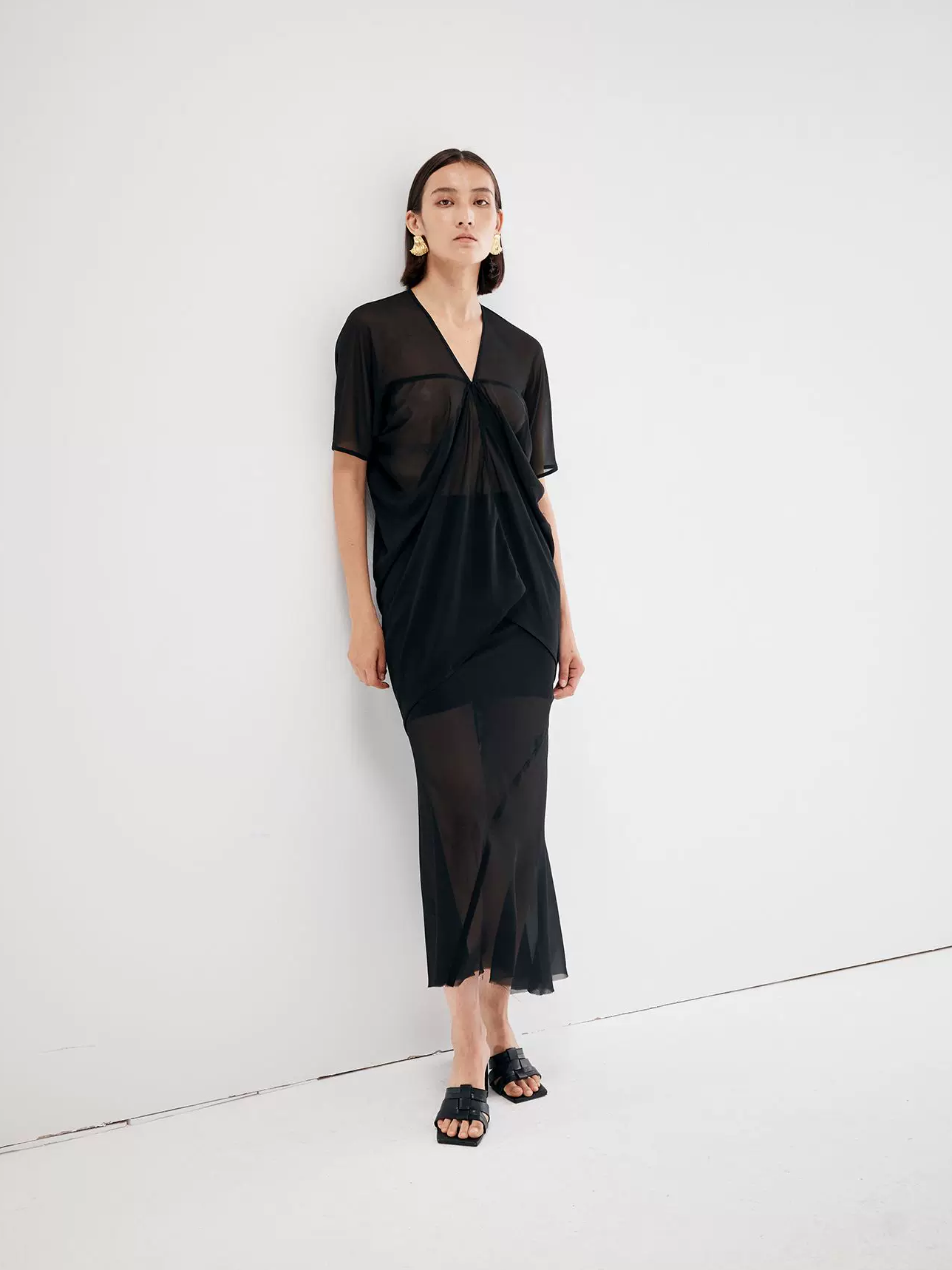 Flowing Cut Sheer Top