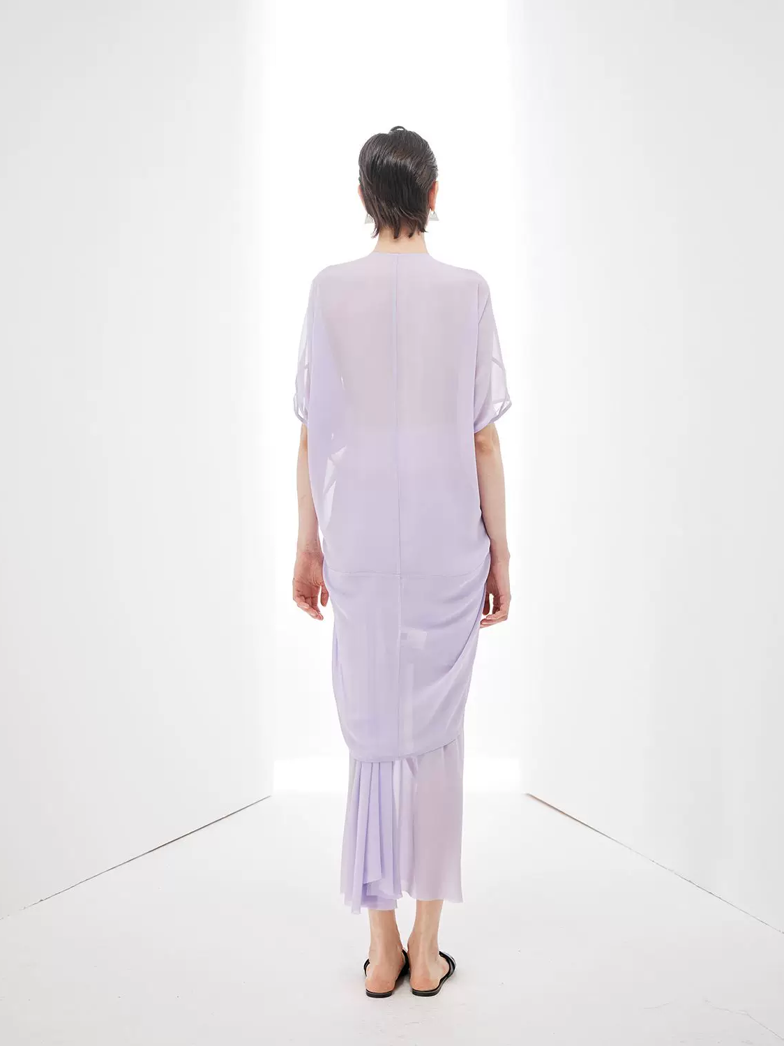 Flowing Cut Sheer Skirt 