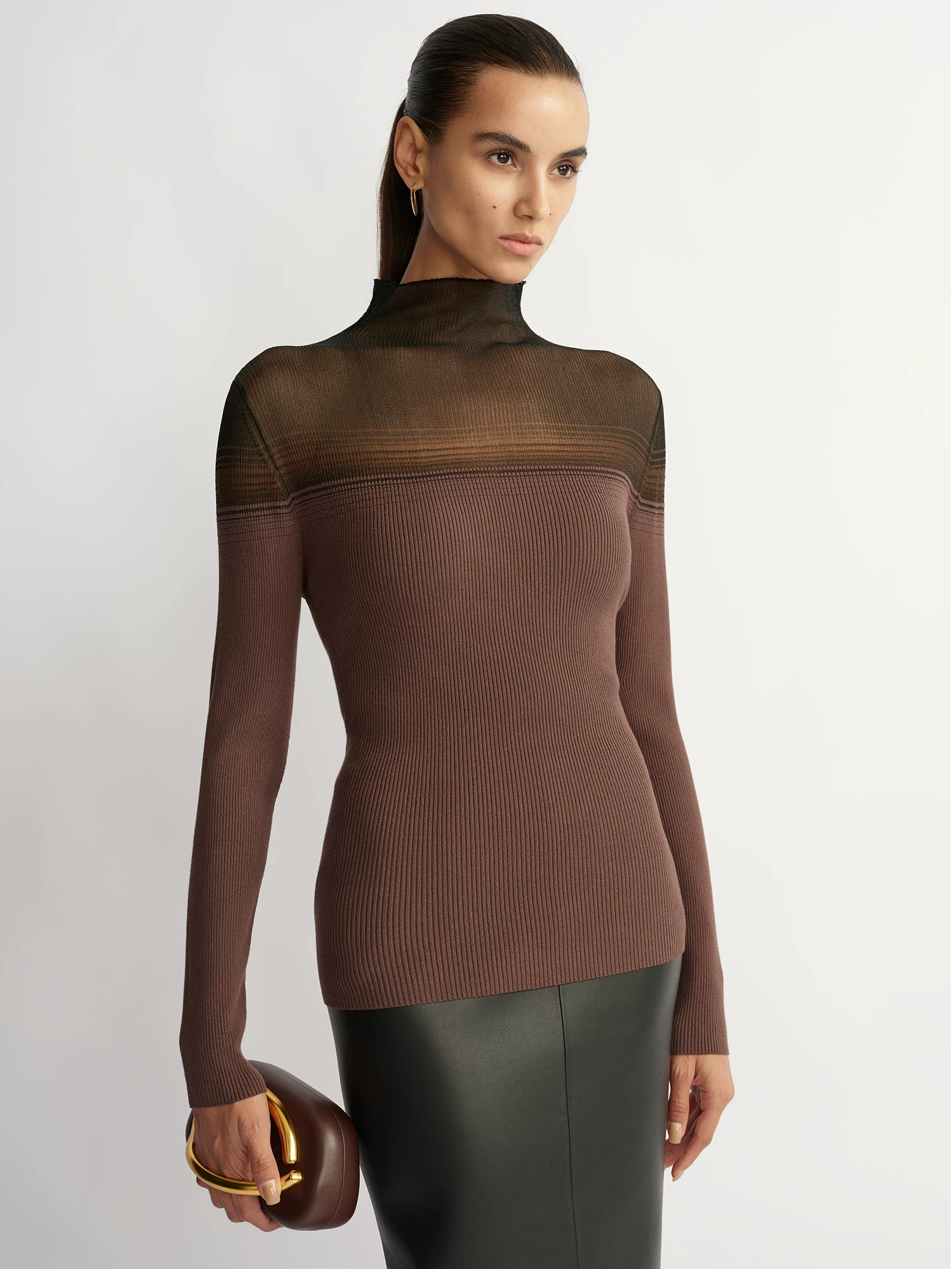 'Cicada-wing Skin-like' Knit Top