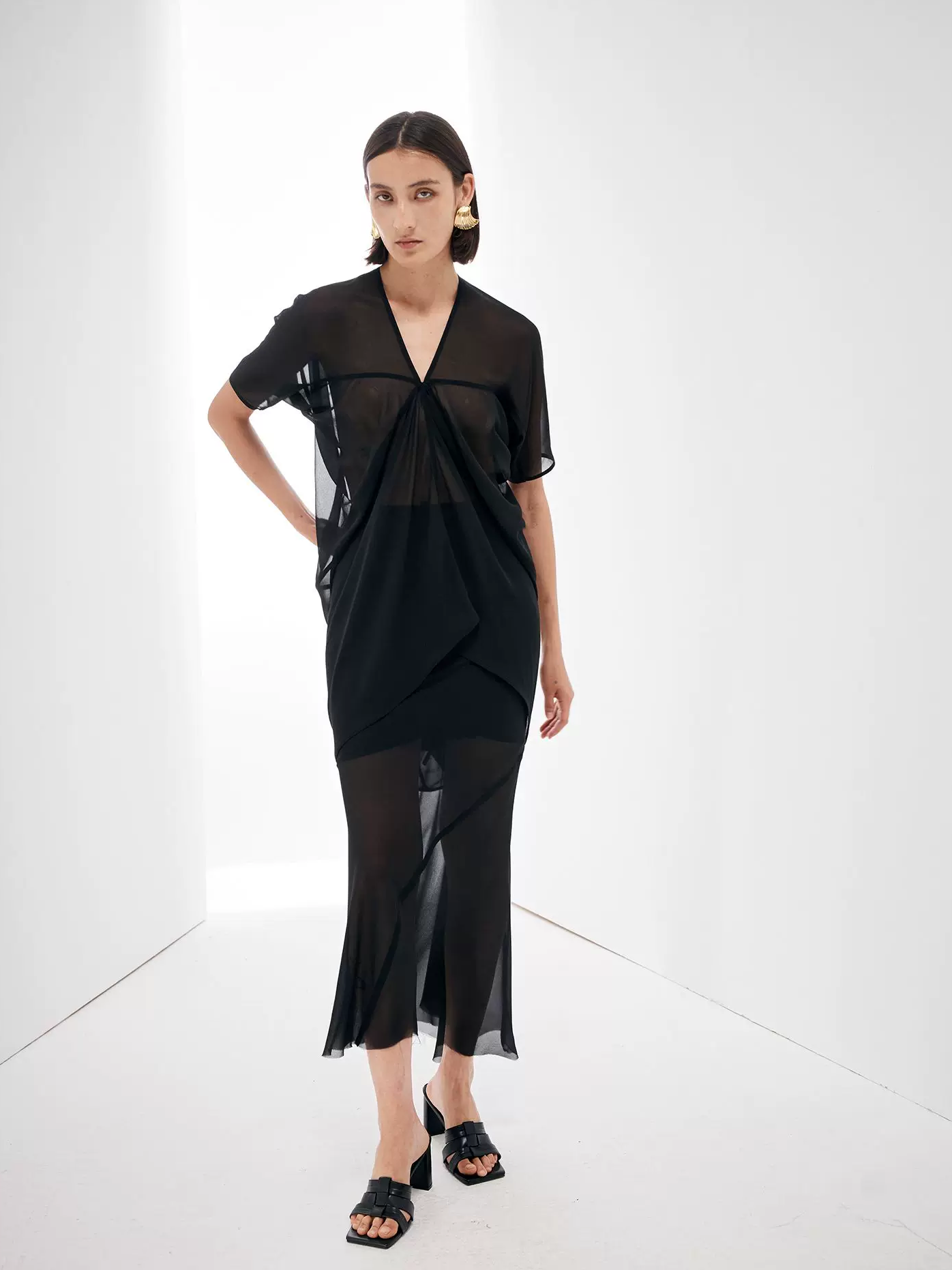 Flowing Cut Sheer Top