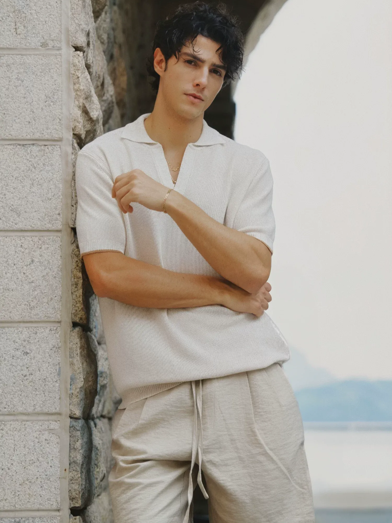 "Linen-Tencel Blend" Polo Shirt/T-Shirt