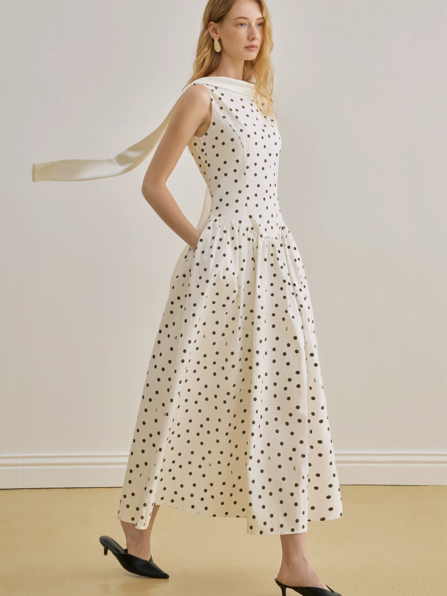 Polka Dot Ribbon Dress