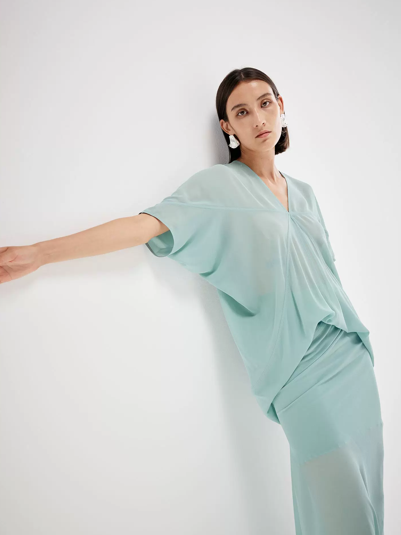 Flowing Cut Sheer Top