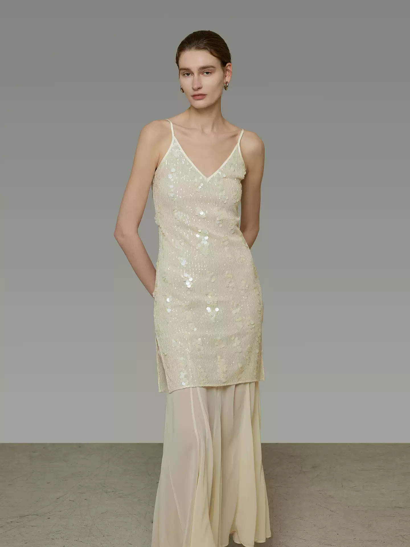Sequined Patchwork Dress