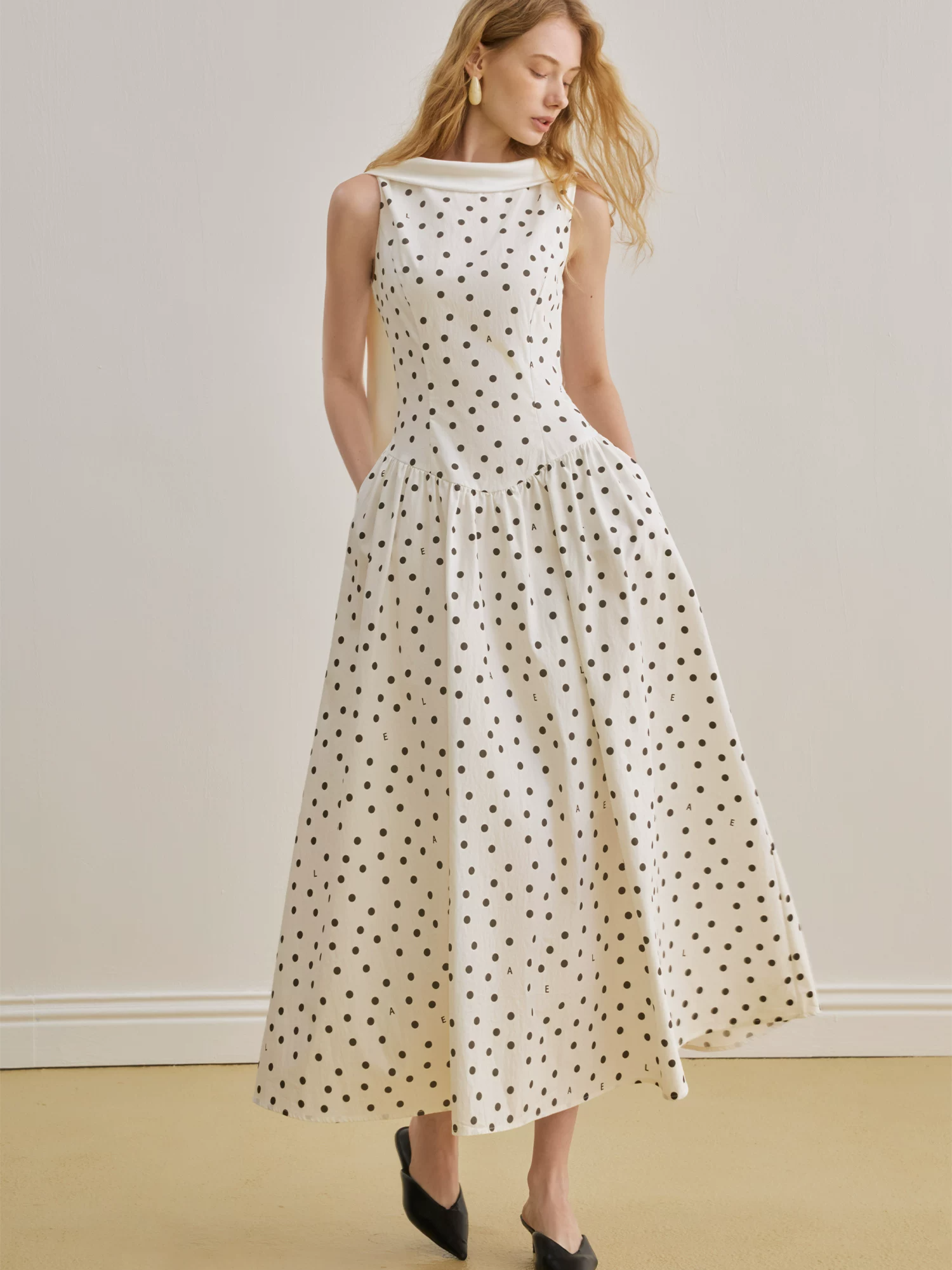 Polka Dot Ribbon Dress
