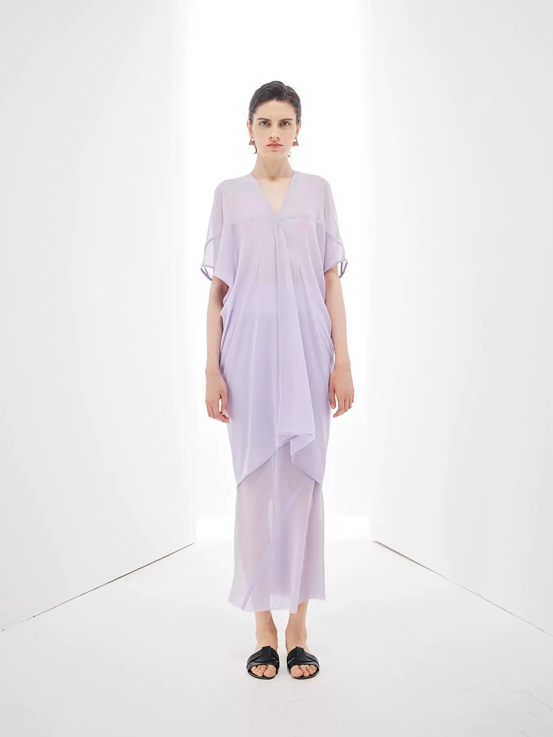 Flowing Cut Sheer Skirt 