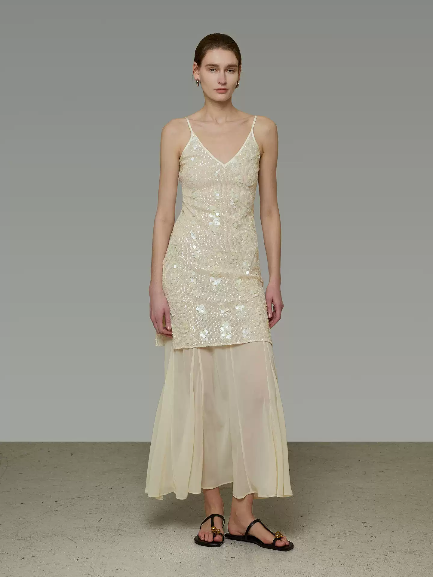 Sequined Patchwork Dress