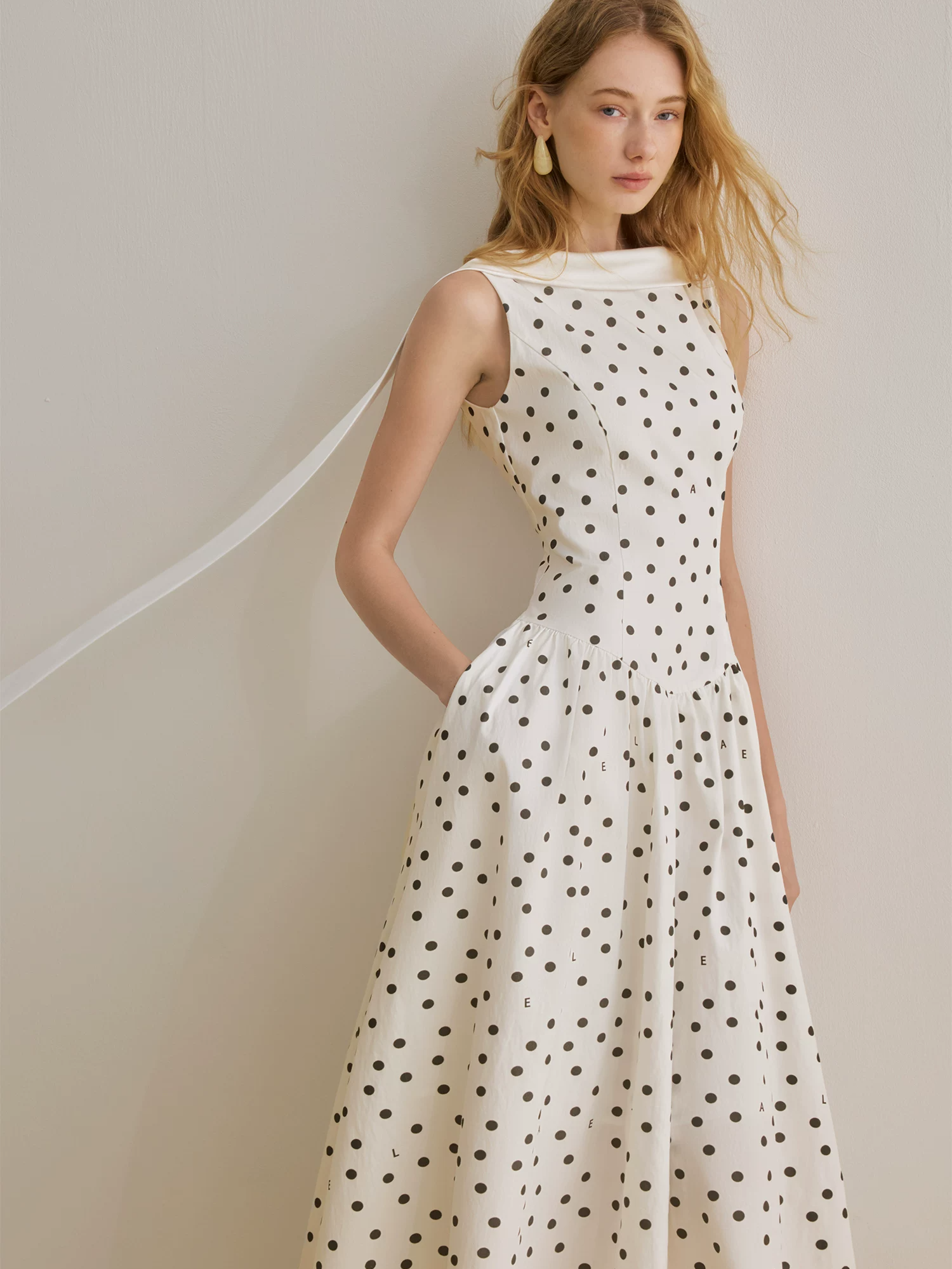 Polka Dot Ribbon Dress