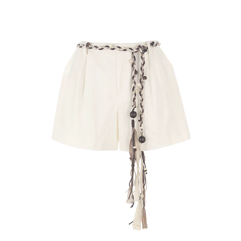 Casual Simple Shorts,Free Belt!