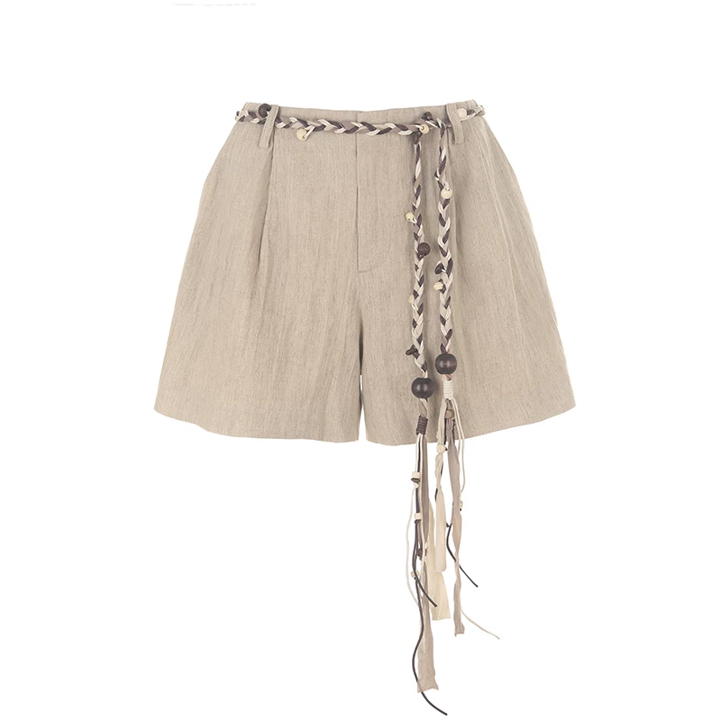 Casual Simple Shorts,Free Belt!