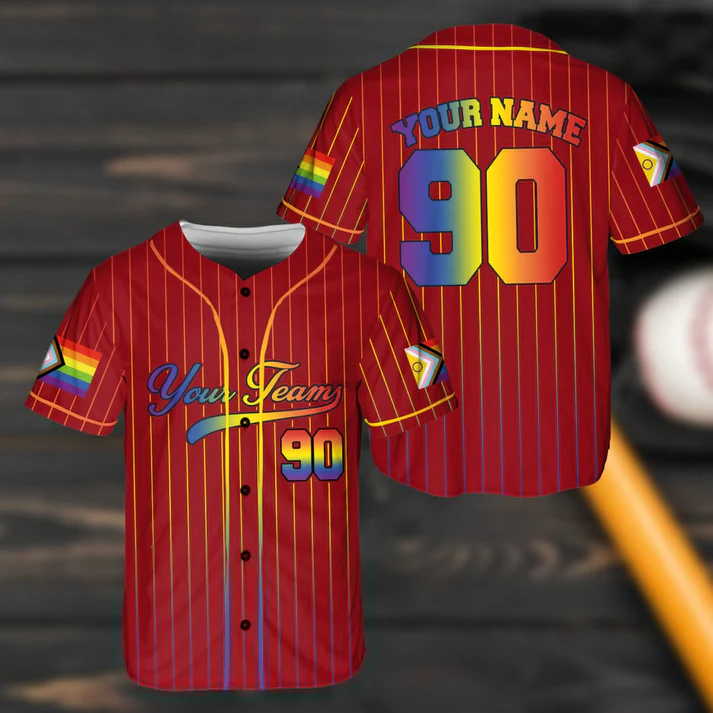 Customize Unisex Red Baseball Jersey