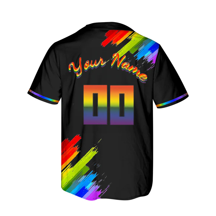 Custom Love Is Love Pride Black Baseball Jerseys