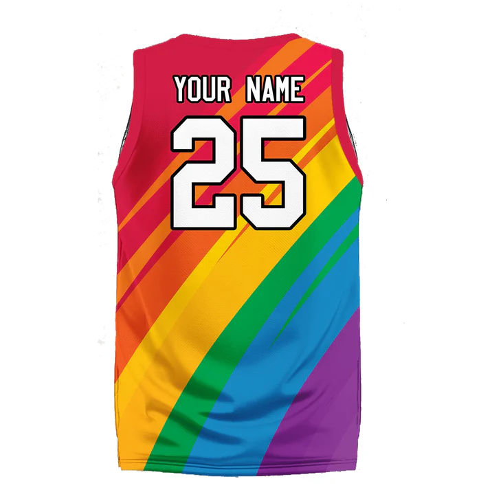Personalized Name Pride Month Basketball Jersey