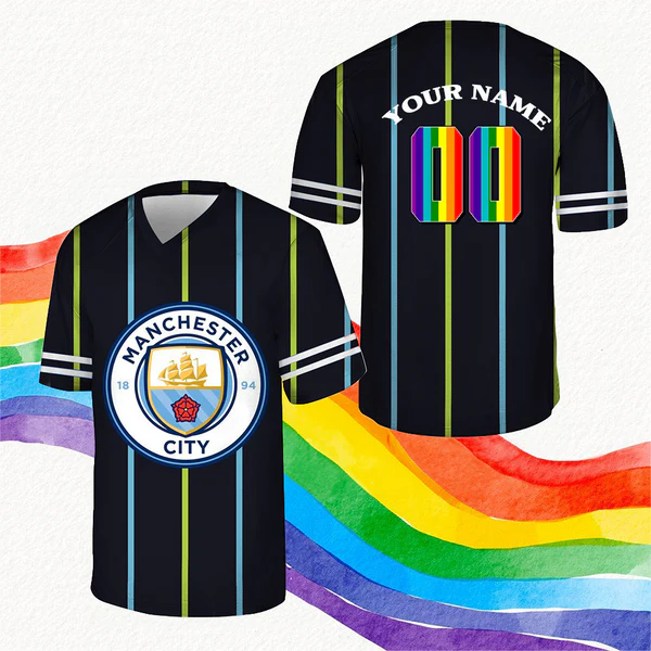 Custom Names, Numbers - Manchester City Football Jersey