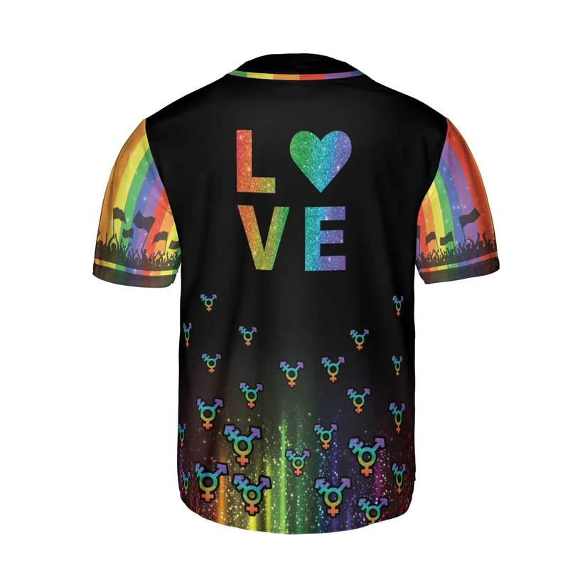 Personalized LGBT Pride Baseball Jersey Pride Hand/Rainbow Les Gay Shirts LGBT Pride Month Jerseys