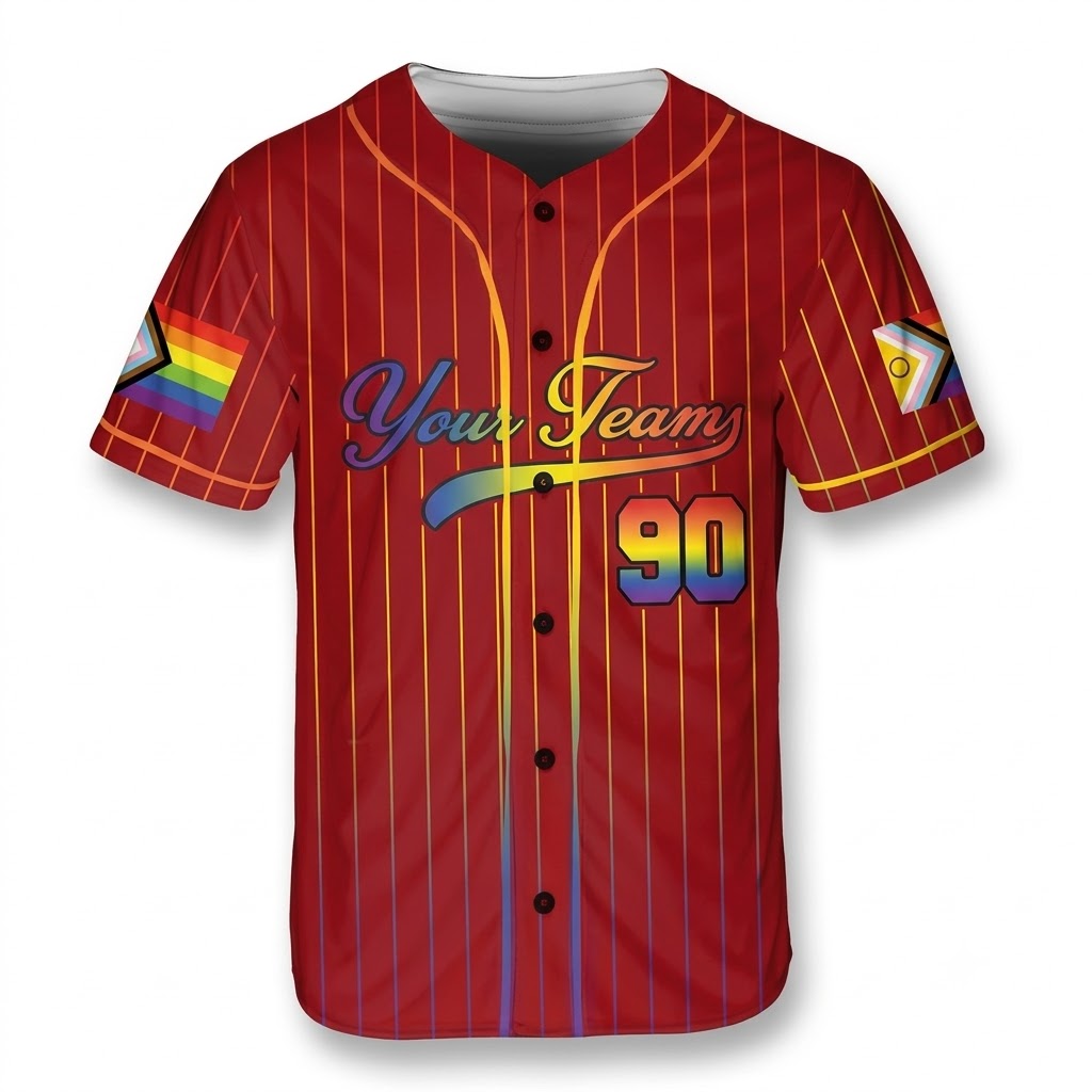 Customize Unisex Red Baseball Jersey