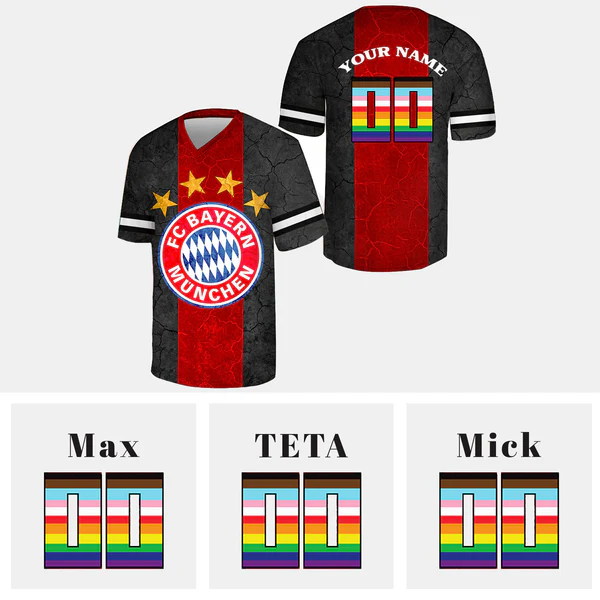 FC BAYERN MÜNCHEN Custom LGBTV Collar Jersey