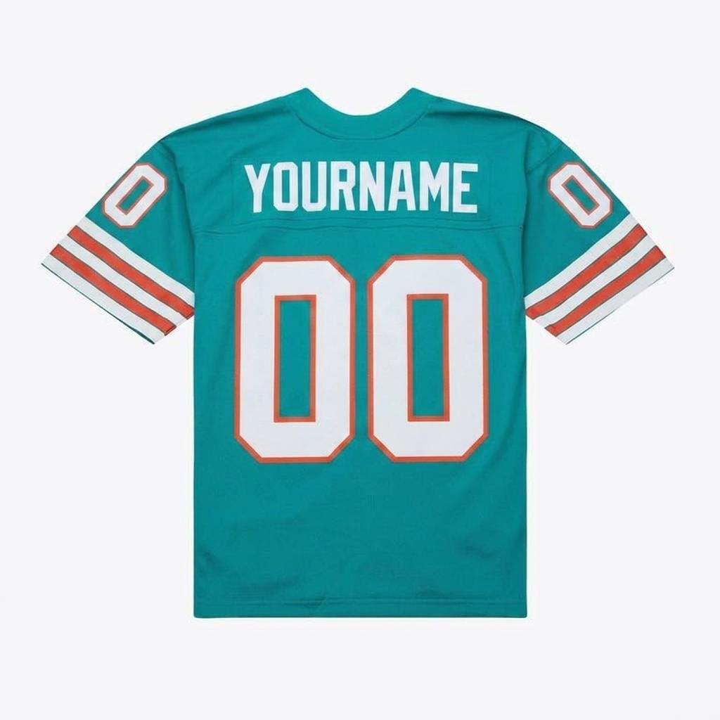 Custom Aqua & White/Red Classic Football Jersey