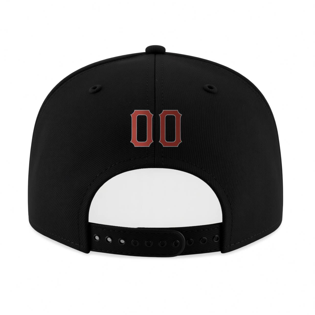 Custom Black & Red/Grey Stitched Adjustable Snapback Hat