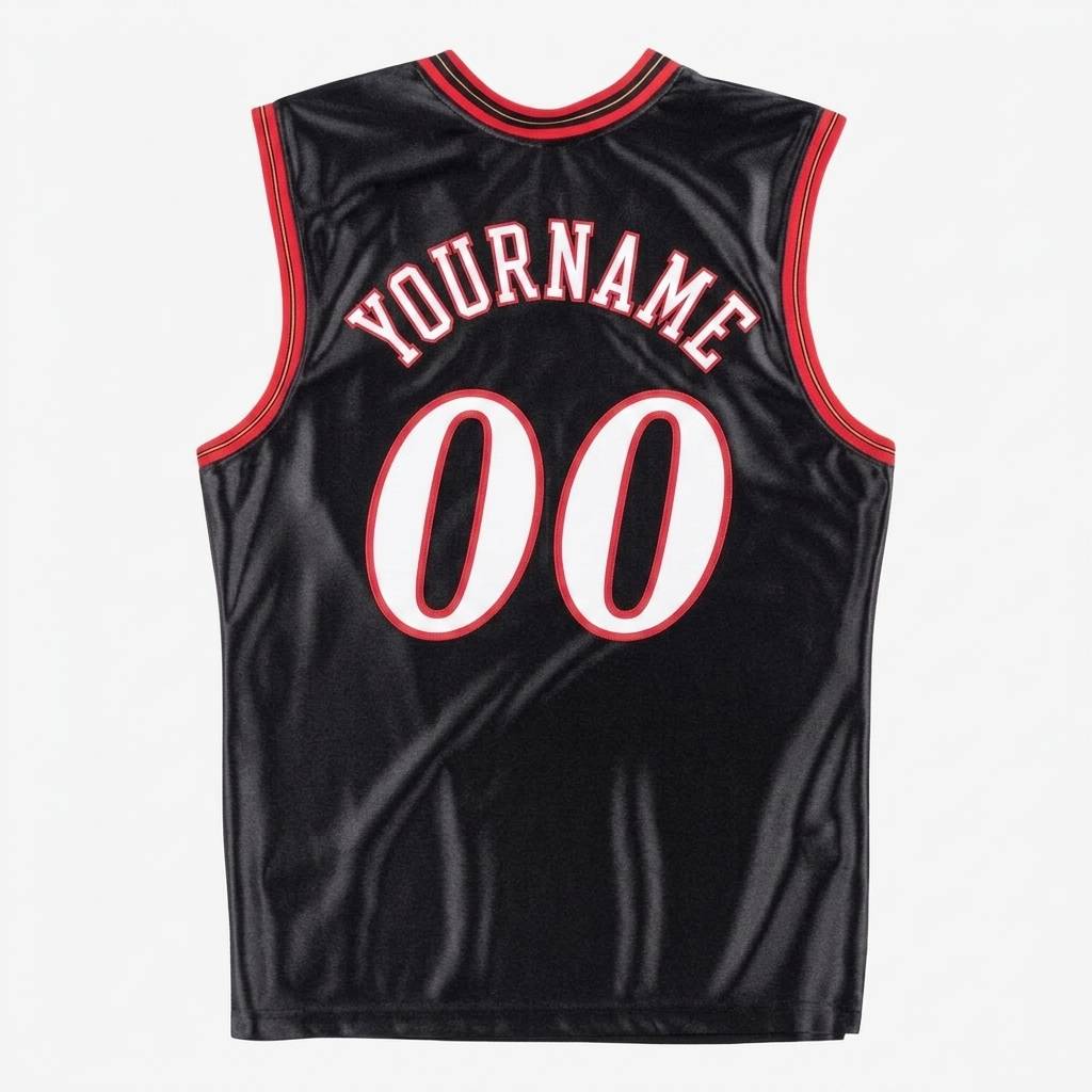 Custom Black & Red/White Basketball Classic Jersey