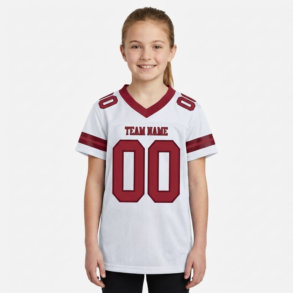 Custom Red & White Football Jersey