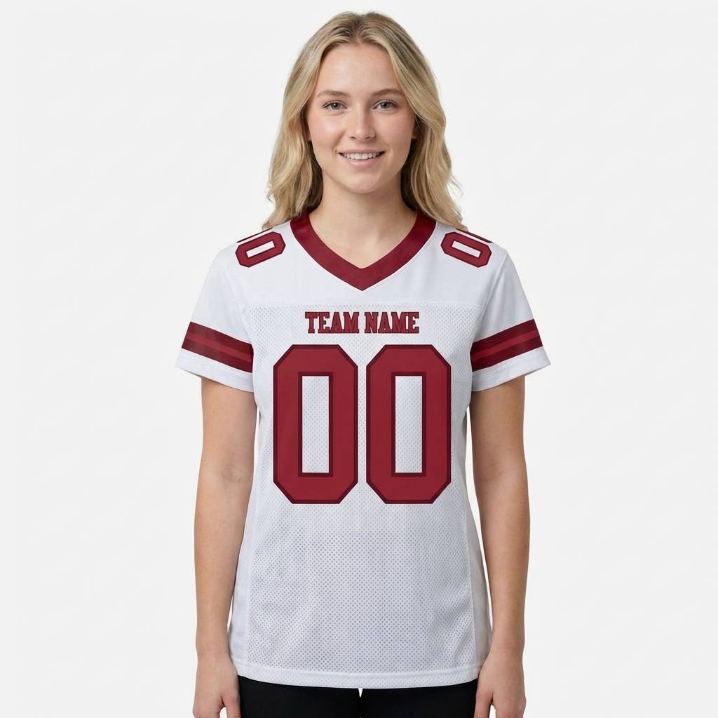 Custom Red & White Football Jersey