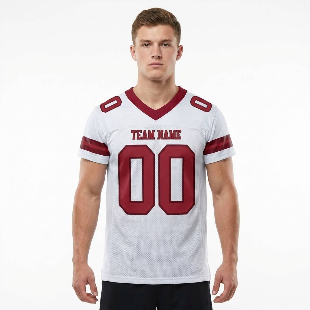 Custom Red & White Football Jersey